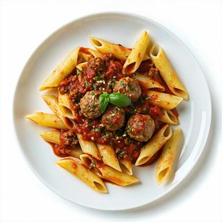 Pasta con sugo delle polpette