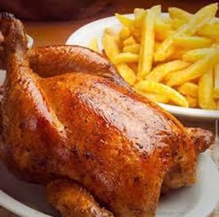 Pollo Asado (Entero) Con Patatas Fritas
