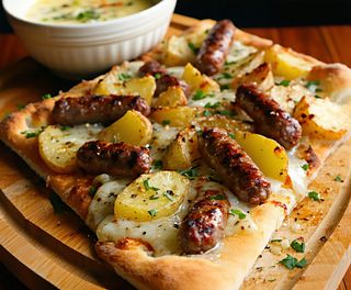 Foccacia salsiccia e patate