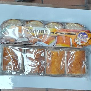 Sobaos con mantequilla San Pelayo.