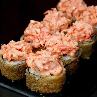 Tempura tatar z krewetką.