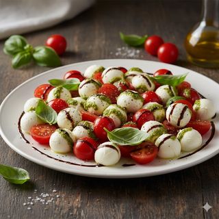 Капрезе с перли моцарела