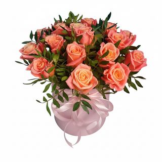 Квіти в коробці"21 троянда Міс Піггі"