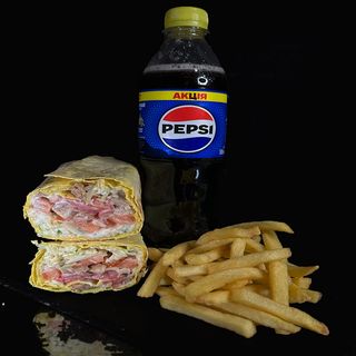 Кебаб+фрі+напій 0.5 470г