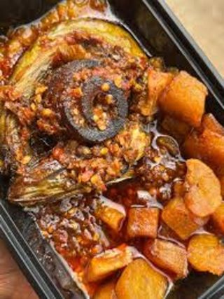 Beans & Plantain (Eja Kika + Ponmo)