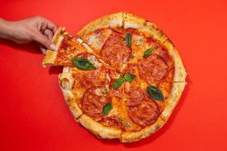 Pizza Diavola e Gorgonzola