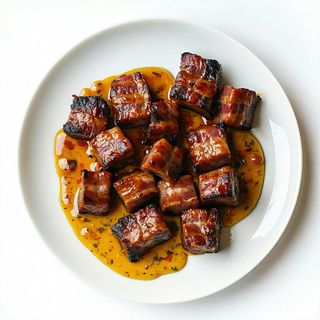 Porkbelly burnt ends  honey mustard