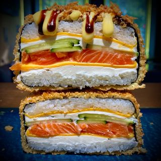 Суші Бургер Чедер Лосось