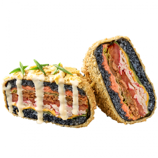  Суші-Бургер БЛЕК з запеченим лососем (450 г)