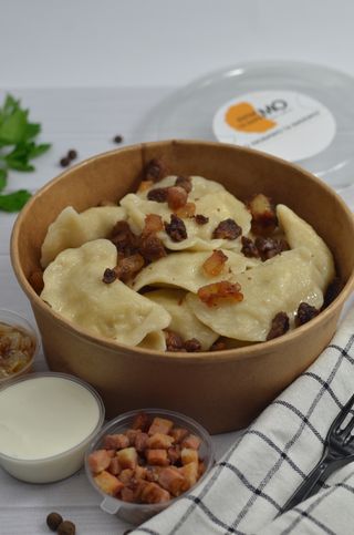 Вареники мікс (Вареники картопля + вареники м'ясо) (520/80г)