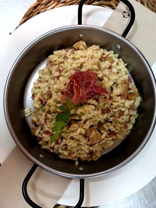 Risotto de ceps y jamón ibérico