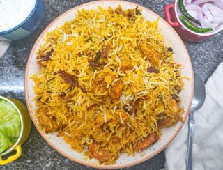 Prawn biryani
