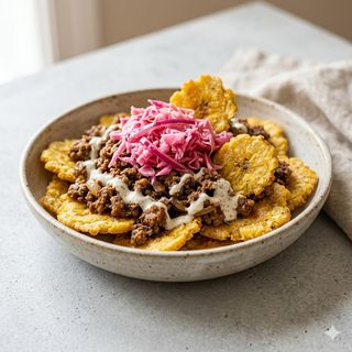 Tajadas Con Carne Picada