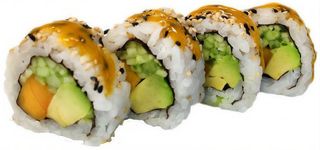 67. Uramaki Mango I Alvocat Amb Cogombre I Salsa De Mango (8 Uds.)