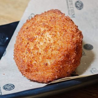 Arancino cotto e fonduta