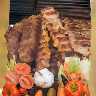 Pileći ražnjić u slanini