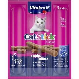 0.018 KG Vitakraft Cat Stick Classic con Bacalao y Atún