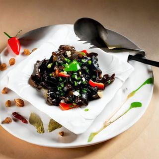 Жареные грибы с овощами