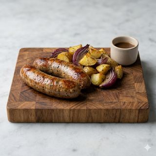 Salsiccia al forno + contorno