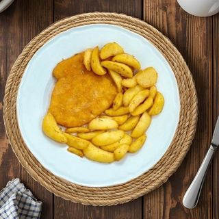 Cotoletta di pollo con patate