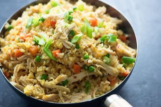 ქათმის შემწვარი ბრინჯი- Chicken Fried Rice 