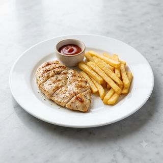 Filete De Pollo Con Patatas