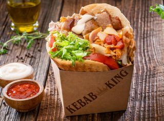 Kebab na grubym cieście