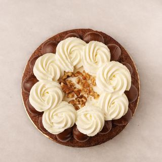 Tarta de nueces y dulce de leche