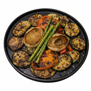 Parrillada de verduras con aceite de trufa