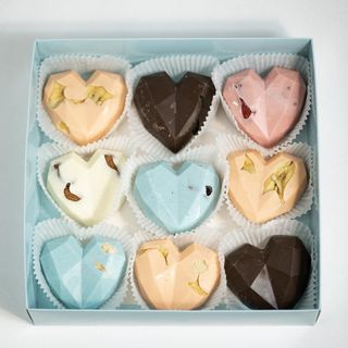 Heart shaped chocolate pack of 9