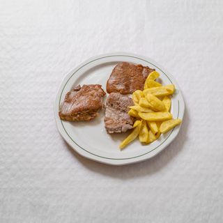 Solomillo a la plancha patatas