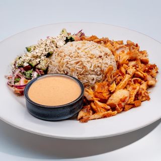 Plato kebab de pollo 