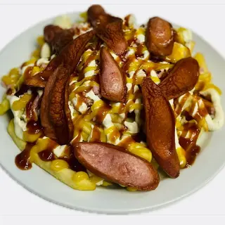 Papas El Taro + Salchichas