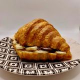 Croissant with banana and Nutella