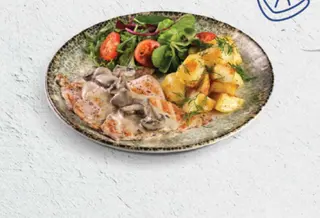 Свински каренца с гъби (400г)