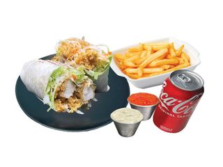 Menú Wrap De 2 Tiras De Pollo Crujiente