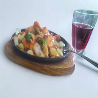 Menú Gambas Con Verduras