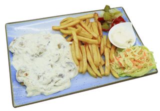 Pui cu smantana si ciuperci