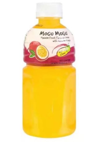 Mogu mogu Passion fruit flavored drink with nata de coco