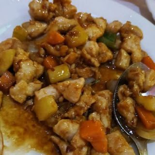 Pollo con champiñón 