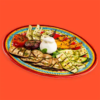 Verdure alla brace e burrata