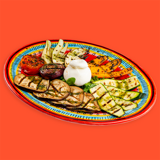 Verdure alla brace e burrata