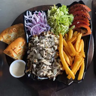 Plat Kebab Riz
