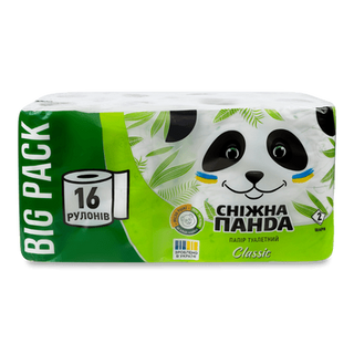 Папір туалетний «Сніжна панда» «Класік» (16шт)
