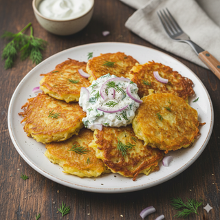 Placki ziemniaczane z twarożkiem