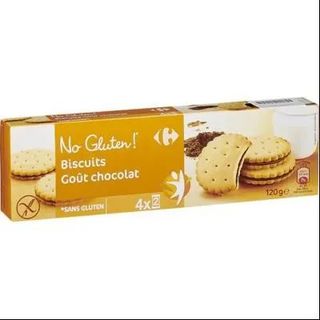 Galleta Rellena Cacao Sin Gluten Carrefour 120 Gr.