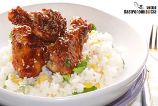 Plato De Alitas Con Arroz
