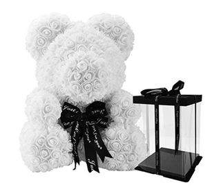 Teddy roses bianco - grande H 50cm