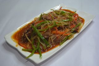 Фунчоза с мясом