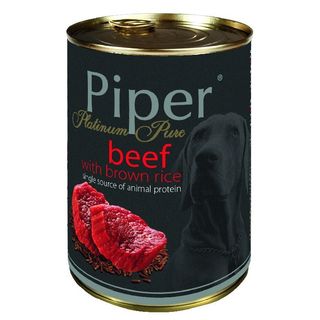 Hrana umeda Piper Platinum Pure, Vita si Orez brun 400 g